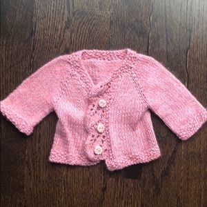 Hand knitted sweater cardigan